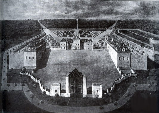 Az Esterházy-kastély 1730 körül.